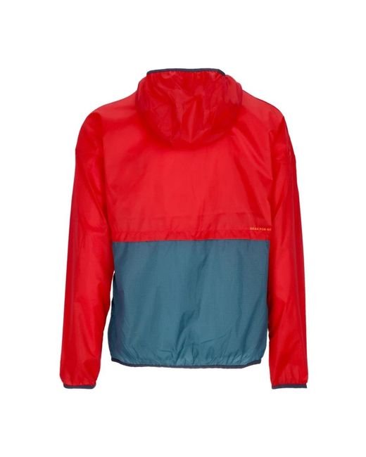 COTOPAXI Jassen ,Rood ,Polyester Half-Zip Windbreaker Met Capuchon in het Red voor heren