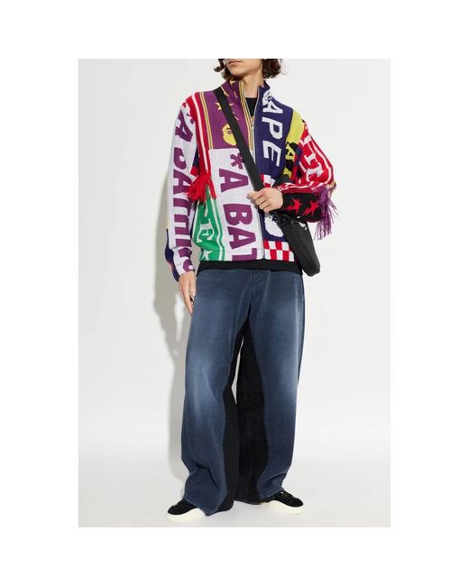 A Bathing Ape Blue Cardigans for men