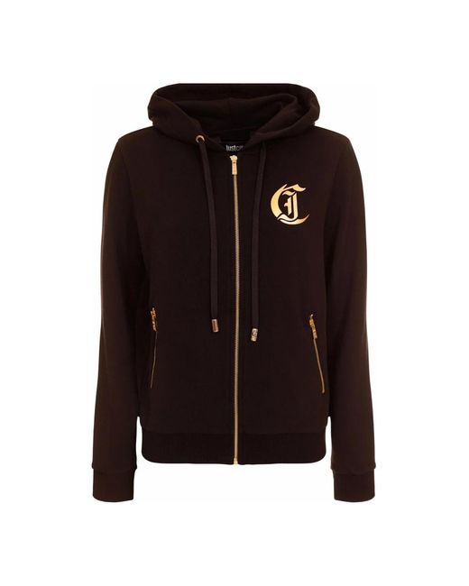 Just Cavalli Hoodies & Sweatvesten ,Zwart ,Zip-Throughs in het Black