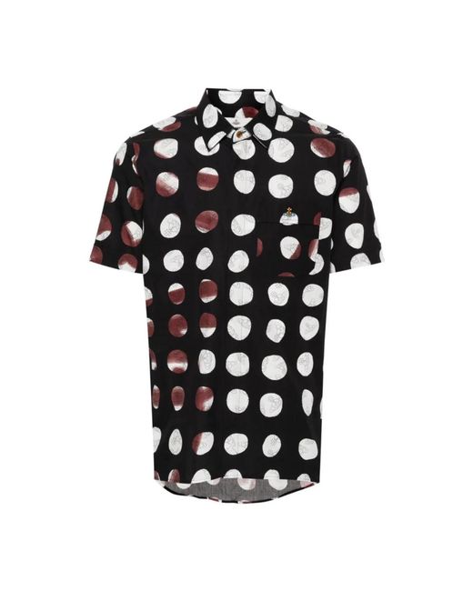 Vivienne Westwood Navy/burgund gepunktetes klassisches t-shirt in Black für Herren