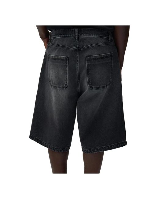 Arte' Black Denim Shorts for men