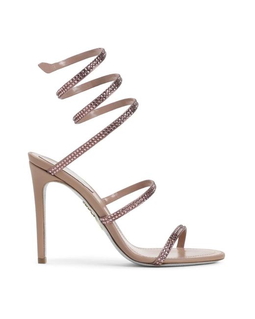 High Heel Sandals di Rene Caovilla in Metallic