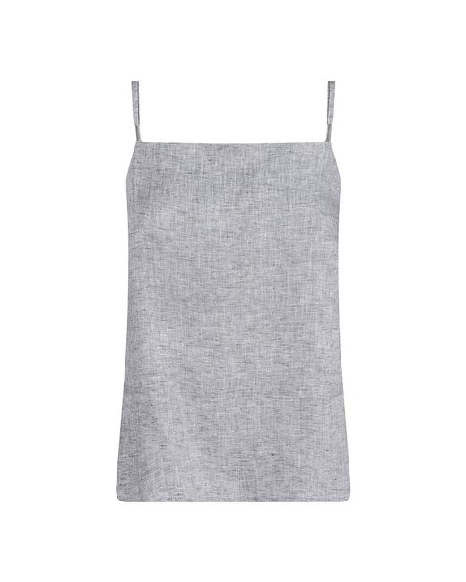 Peserico Mouwloze Top in het Gray