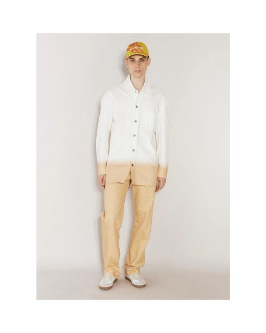 Lanvin Baumwoll gradient-effekt hemd in White für Herren