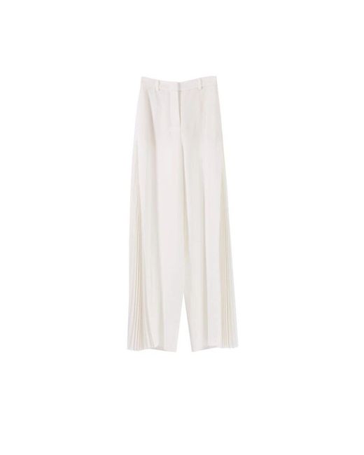 Karl Lagerfeld White Studio Plissierte Hose
