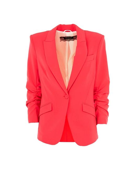 Patrizia Pepe Red Geknöpfter blazer