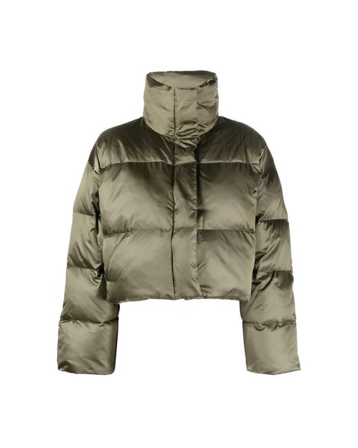Calvin Klein Jassen ,Groen ,Nylon Puffer & Down Jas in het Green