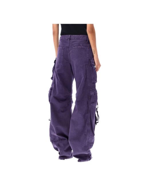 The Attico Purple Loose-Fit Jeans