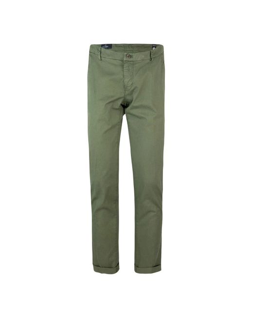 Mason's Broeken ,Groen ,Katoen Groene Katoen Elastaan Broek in het Green voor heren