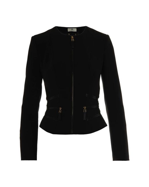 Elisabetta Franchi Black Light Jackets