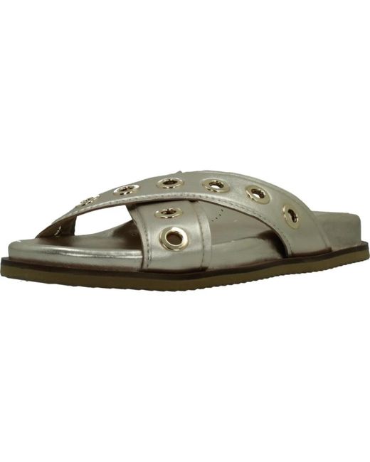 Gioseppo Schoenen ,Grijs ,Platte Sandalen Voor Vrouwen in het Green