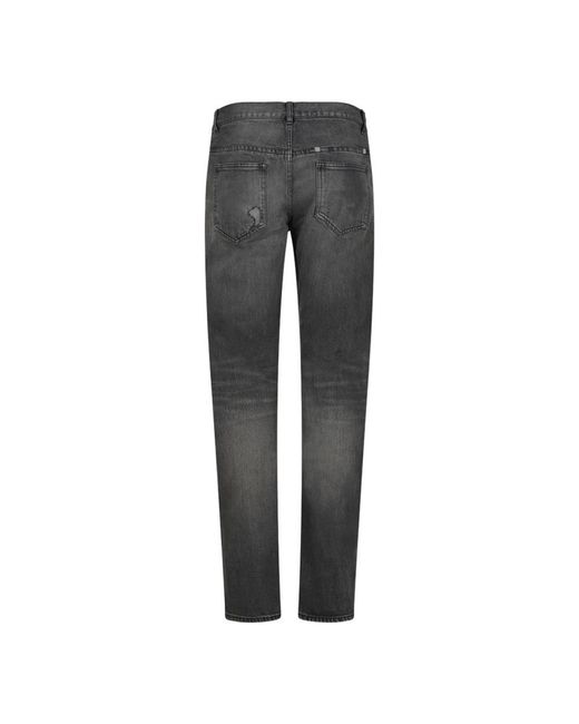 Givenchy Gray Distressed Vintage Slim Denim Jeans for men