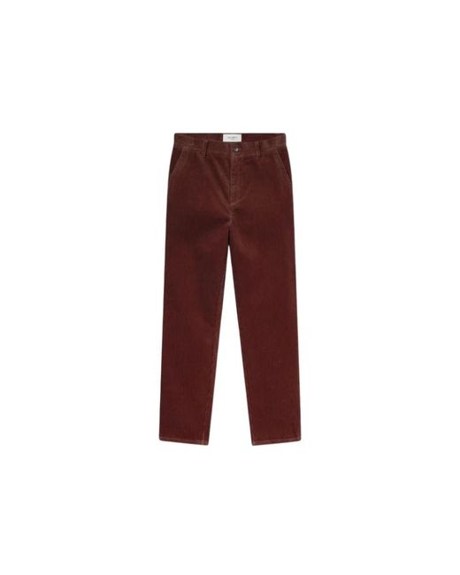 Straight Trousers Les Deux de hombre de color Red