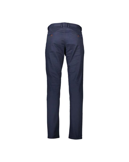Gant Blue Straight Trousers for men