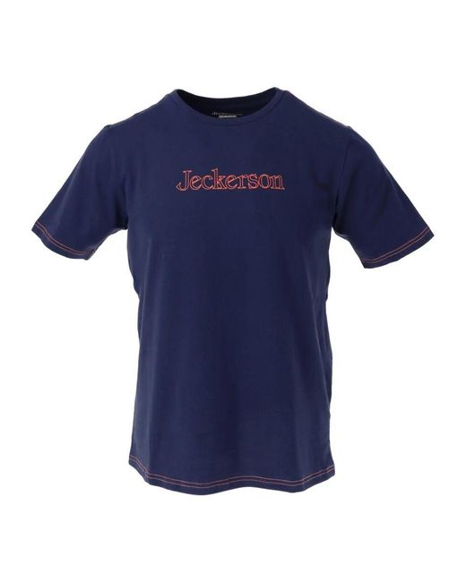 Jeckerson Blau bedrucktes rundhals-t-shirt in Blue für Herren