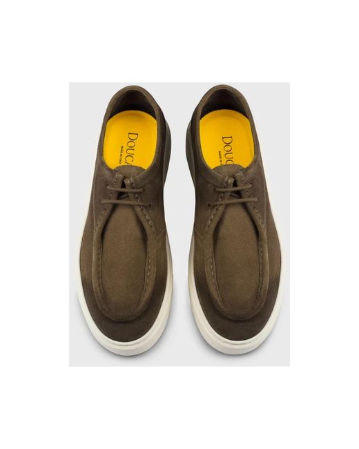 Doucal's Brown Laced Shoes for men
