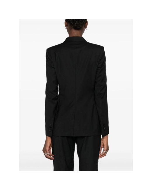 Tagliatore Wollen Double-Breasted Jas in het Black