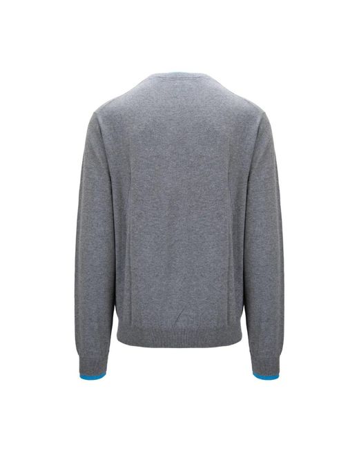 Sun 68 Gray Round-Neck Knitwear for men