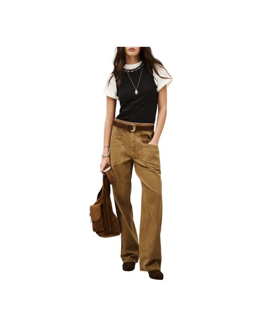 Ba&sh Natural Wide Trousers