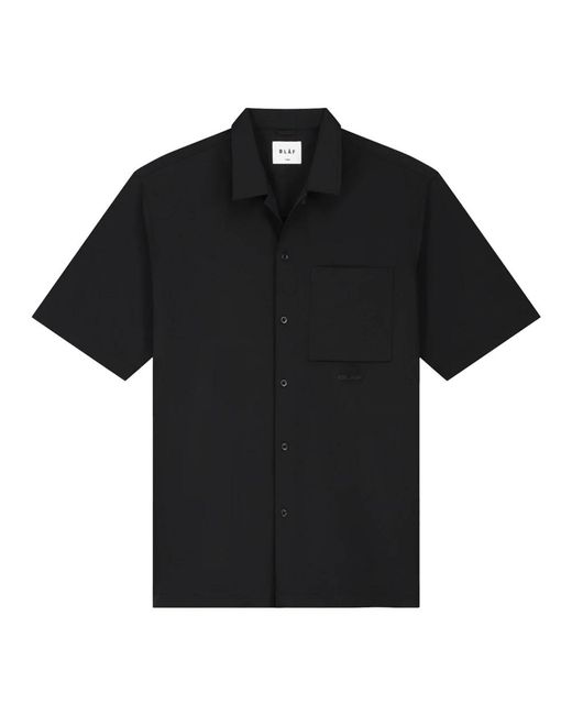 Olaf Hussein Black Short Sleeve Shirts for men