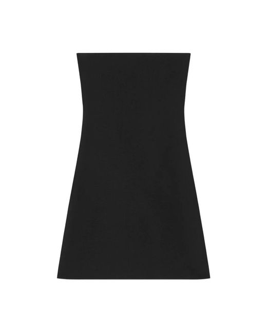 Courreges Bustier Lingerie Jersey Jurk in het Black