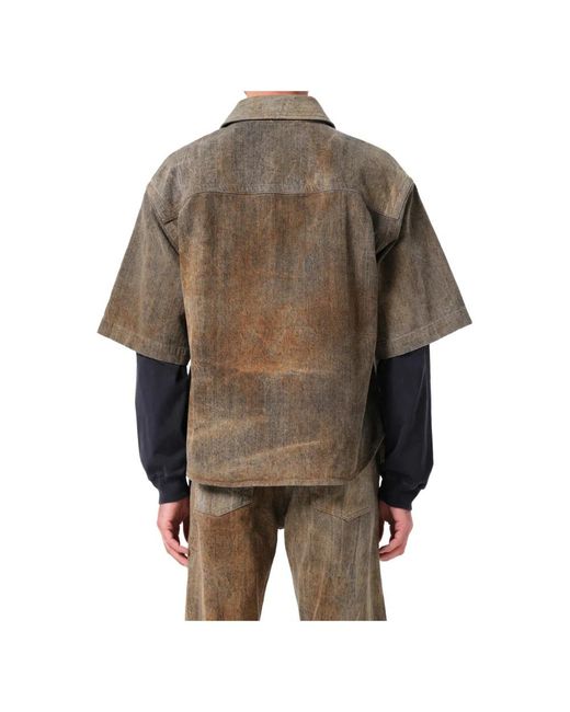 Agolde Brown Short Sleeve Shirts for men