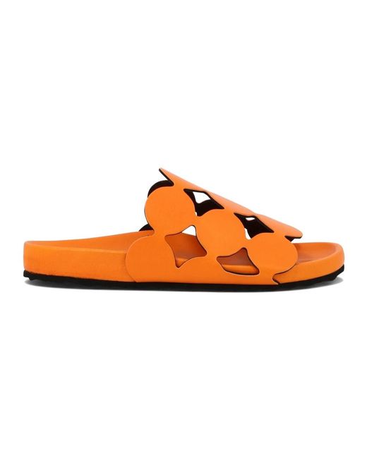 Bulles sandali in pelle e gomma di Pierre Hardy in Orange