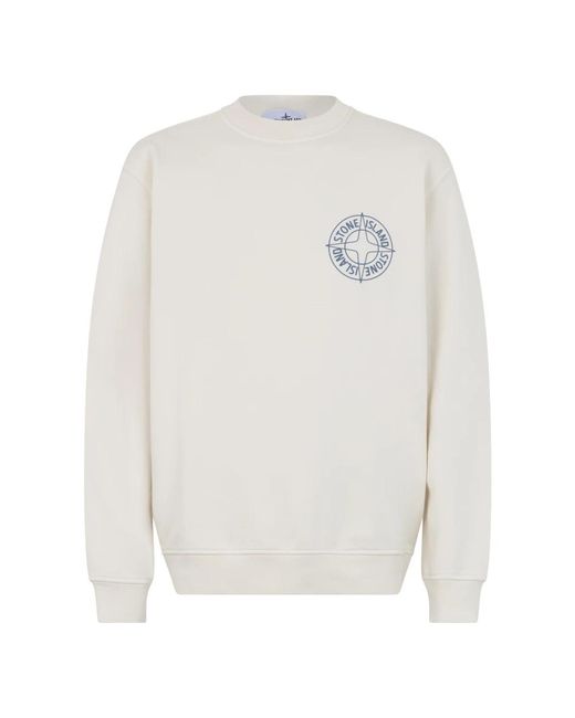 Stone Island White Sweatshirts for men
