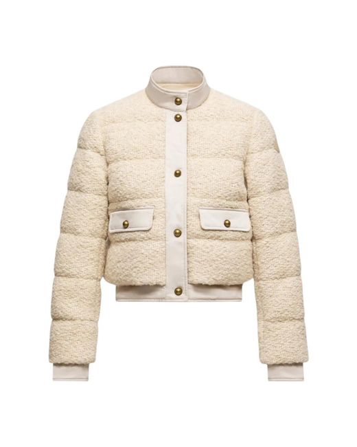 Moncler Jassen ,Wol Blandy Short Down Jacket in het Natural