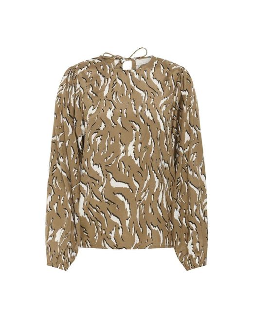 Blouses Kaffe de color Natural