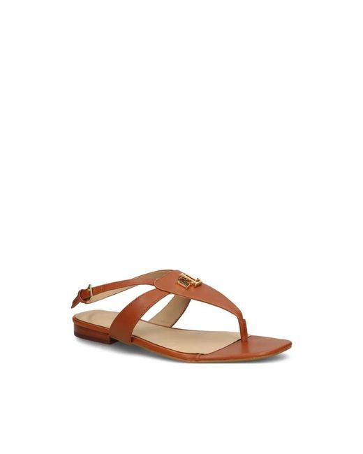 Ralph Lauren Brown Flat Sandals