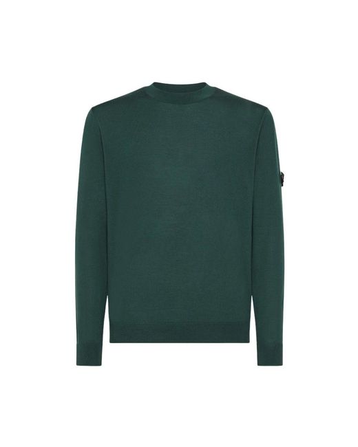 Peuterey Green Round-Neck Knitwear for men