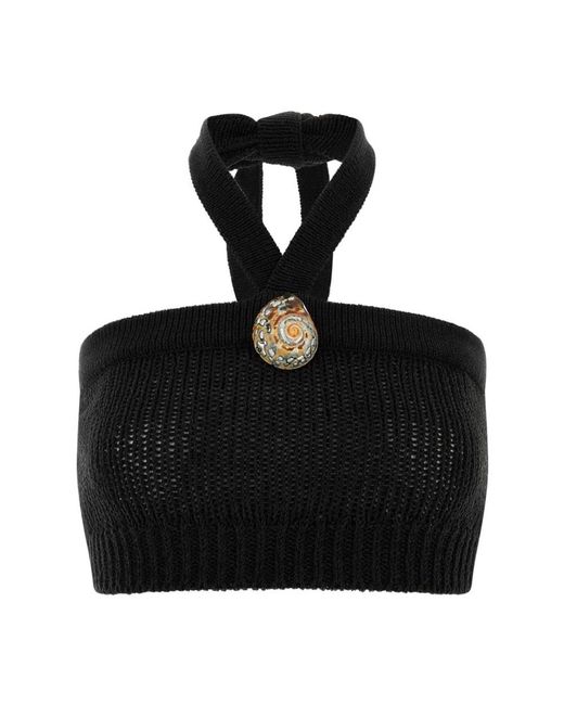 Alanui Black Sleeveless Tops
