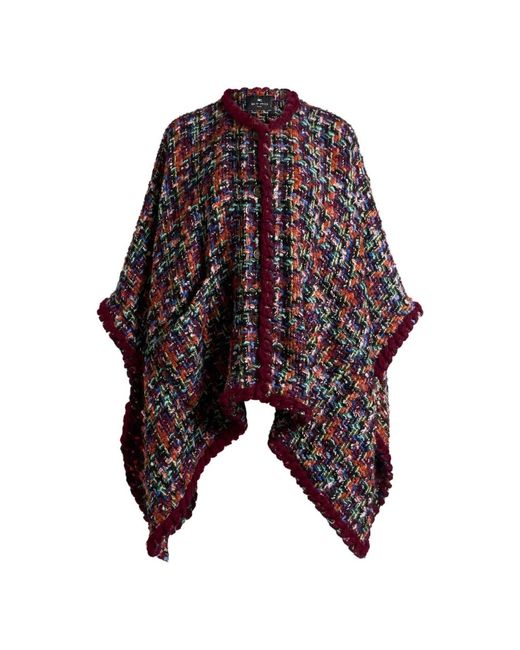 Etro Jassen ,Veelkleurig ,Mantella Con Pompon in het Black