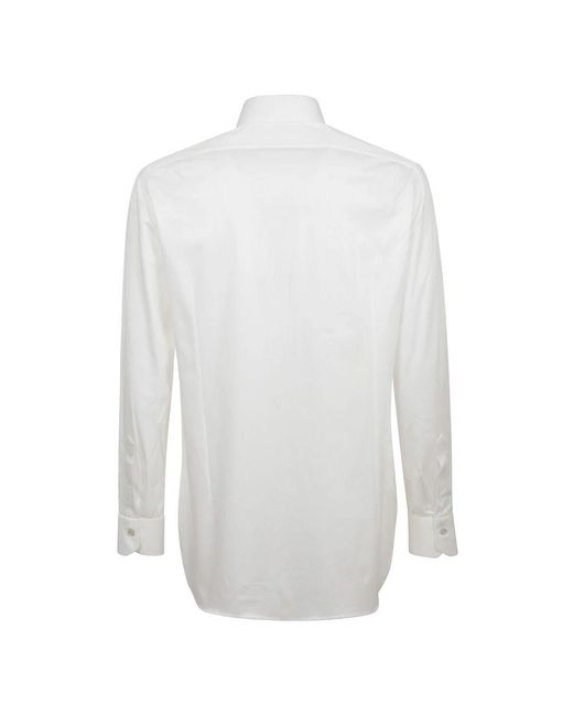 Kiton Regular Fit Hemd Mit Französischem Kragen in White für Herren