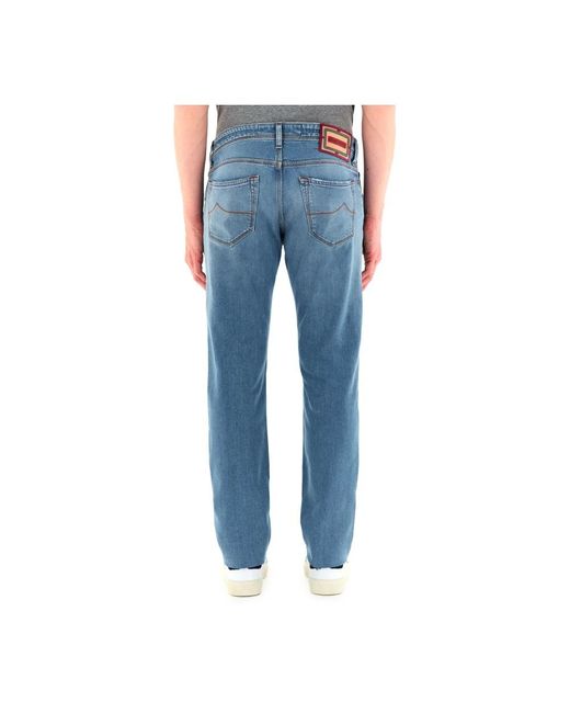Jacob Cohen Blue Straight Jeans for men