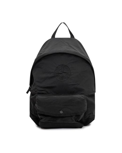 Stone Island Black Backpacks