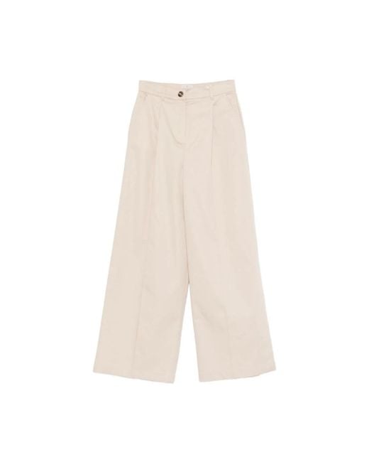 Marella White Wide Trousers
