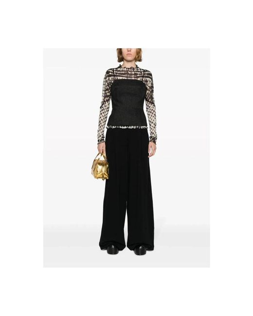 Dries Van Noten Black Sleeveless Tops