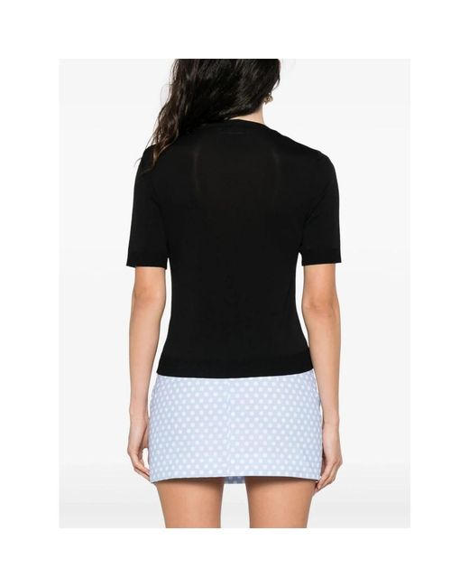 Ermanno Scervino Black Round-Neck Knitwear