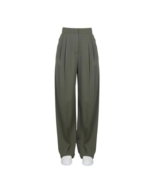 McQueen Green Wide Trousers