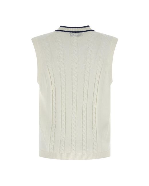 Brunello Cucinelli White Sleeveless Jumpers for men