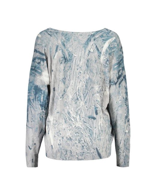 Desigual Blue V-Neck Knitwear