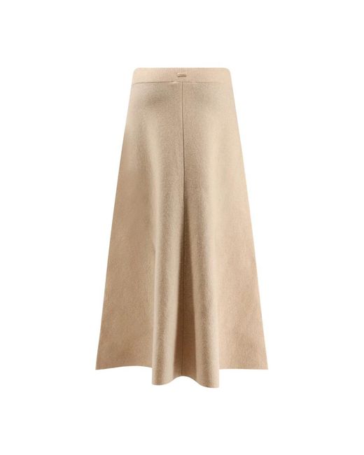 Max Mara Giberna Flared Rok in het Natural