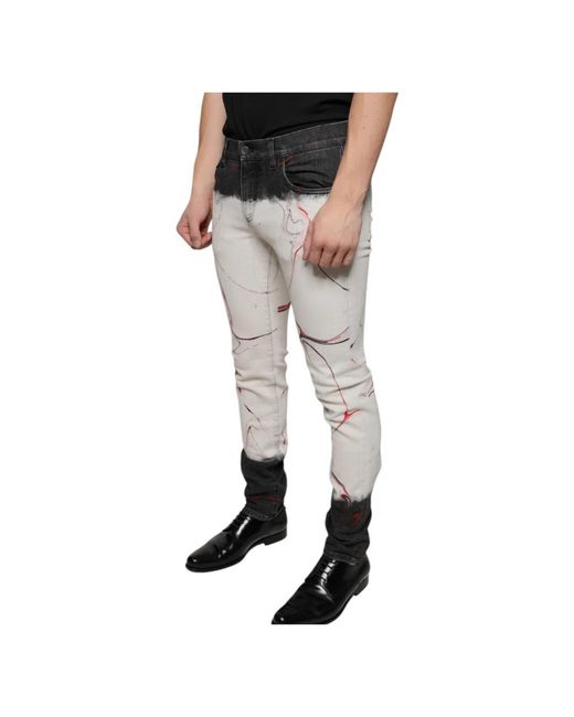 Dolce & Gabbana Black Slim Fit Jeans for men