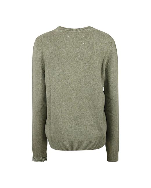 Maison Margiela Green Round-Neck Knitwear