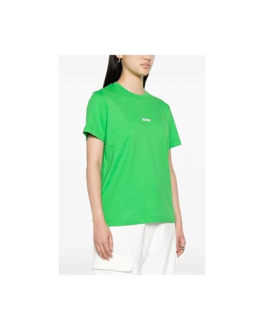 MSGM Green T-Shirts