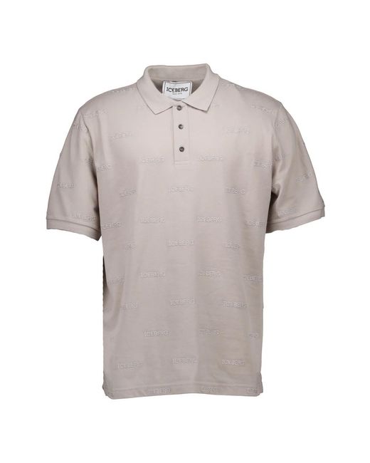 Iceberg Tops ,Grijs ,Katoen Lichtgrijs Poloshirt in het Gray voor heren