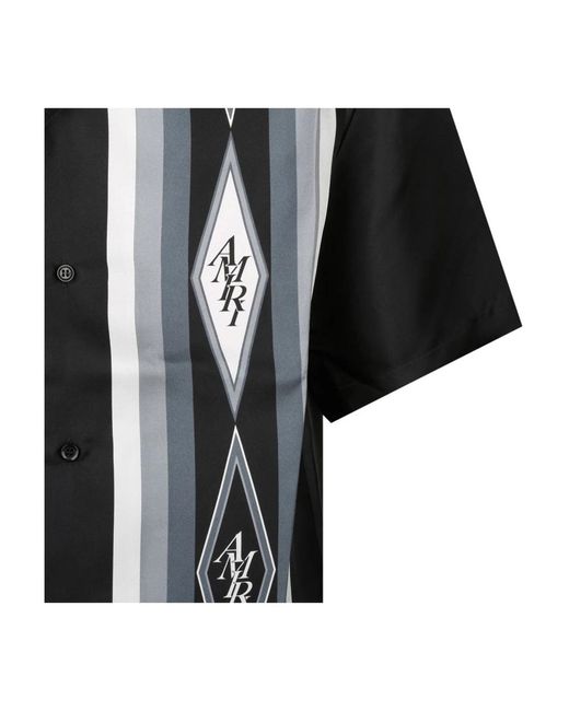 Amiri Diamant bowling shirt mit geometrischem muster in Black für Herren