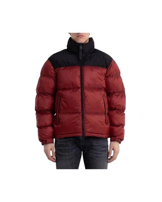 Replay Red Down Jackets for men